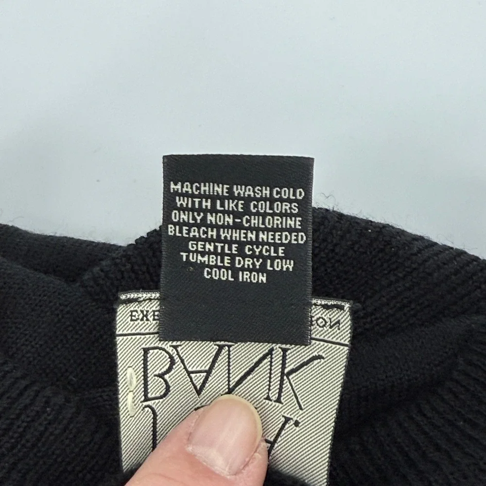 Jos A Bank V Neck Sweater Men XXL Executive Collection Black Merino Wool  Blend‎